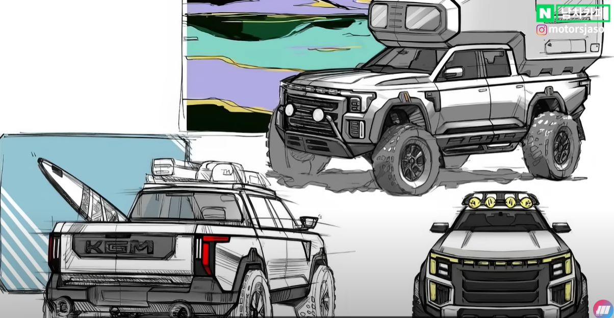 KGM 렉스턴 풀체인지 스케치