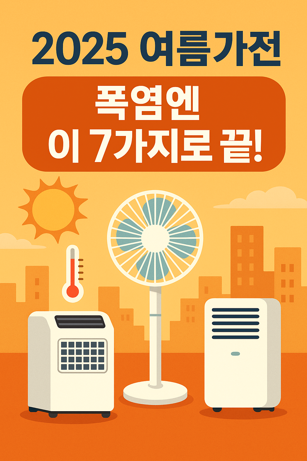 2025 여름 가전제품 TOP 7 – 폭염엔 이게 답! (에어컨, 선풍기, 냉풍기 등)