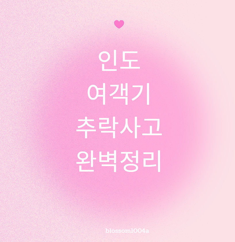 인도 여객기 추락사고 완벽정리