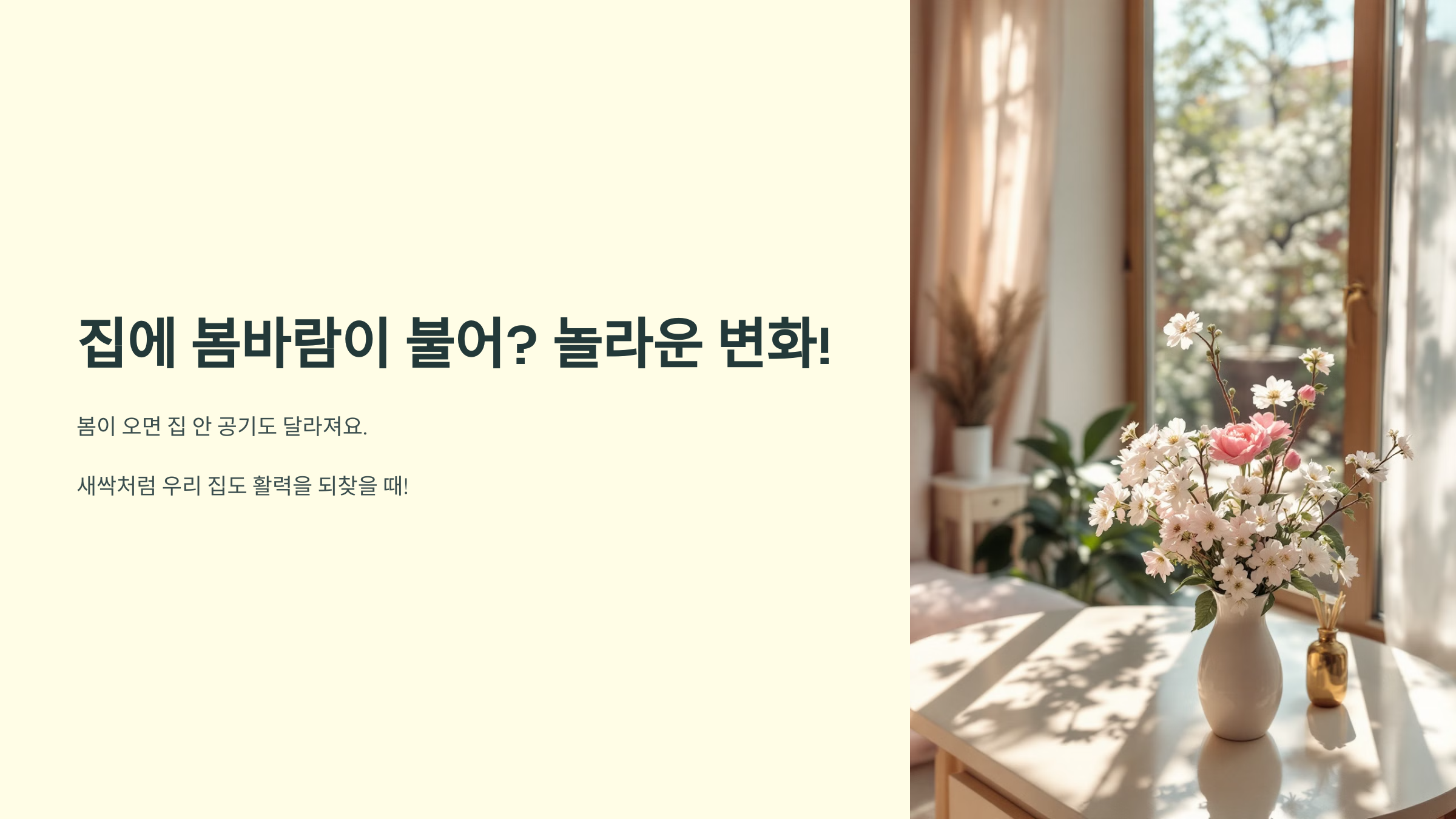 집에 봄바람이 불어? 놀라운 변화!