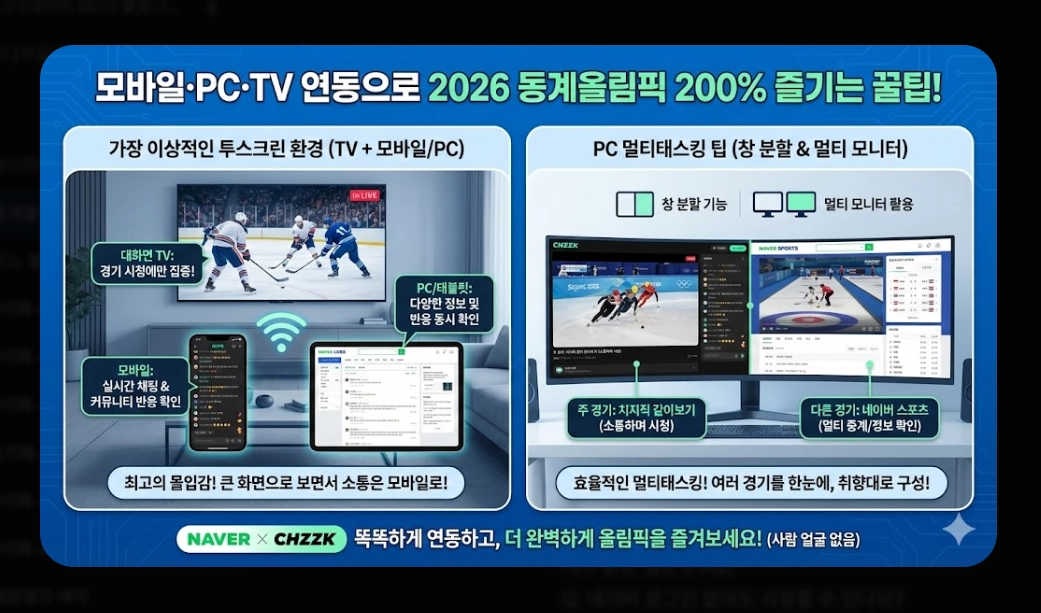 2026 동계올림픽 중계 [치지직&middot;네이버 무료] 경기 일정 및 시청 방법 완벽 가이드