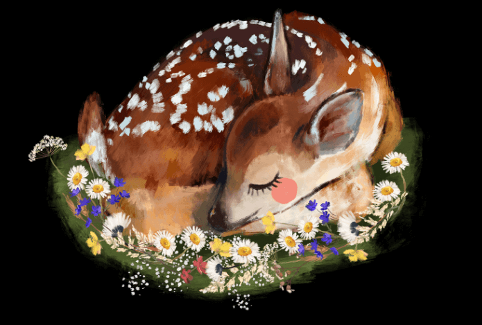 아기 사슴 그림