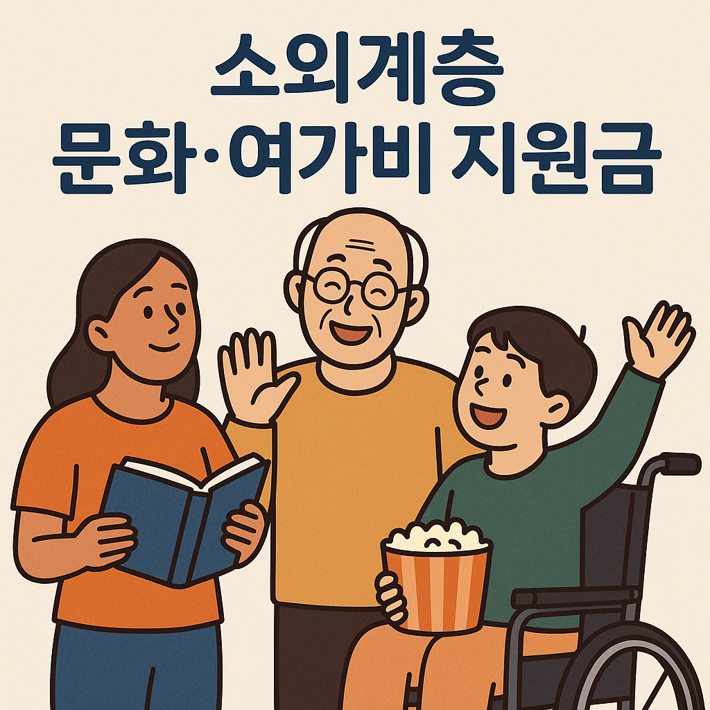 소외계층 문화·여가비 지원금 포스터 이미지