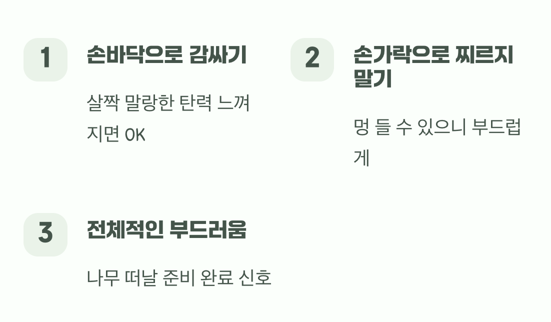 두 번째 단서: 손끝으로 전해지는 감촉