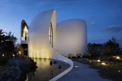 울릉도 코스모스 리조트 외관 조명