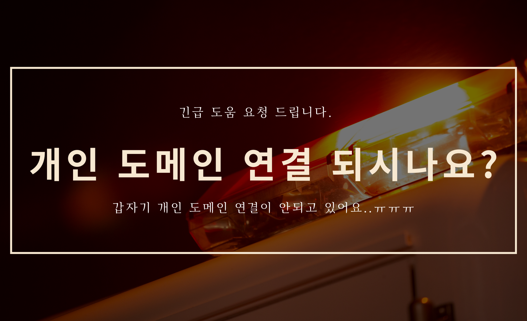 [긴급] 개인 도메인 사용하시는 분들 도움 부탁드립니다.