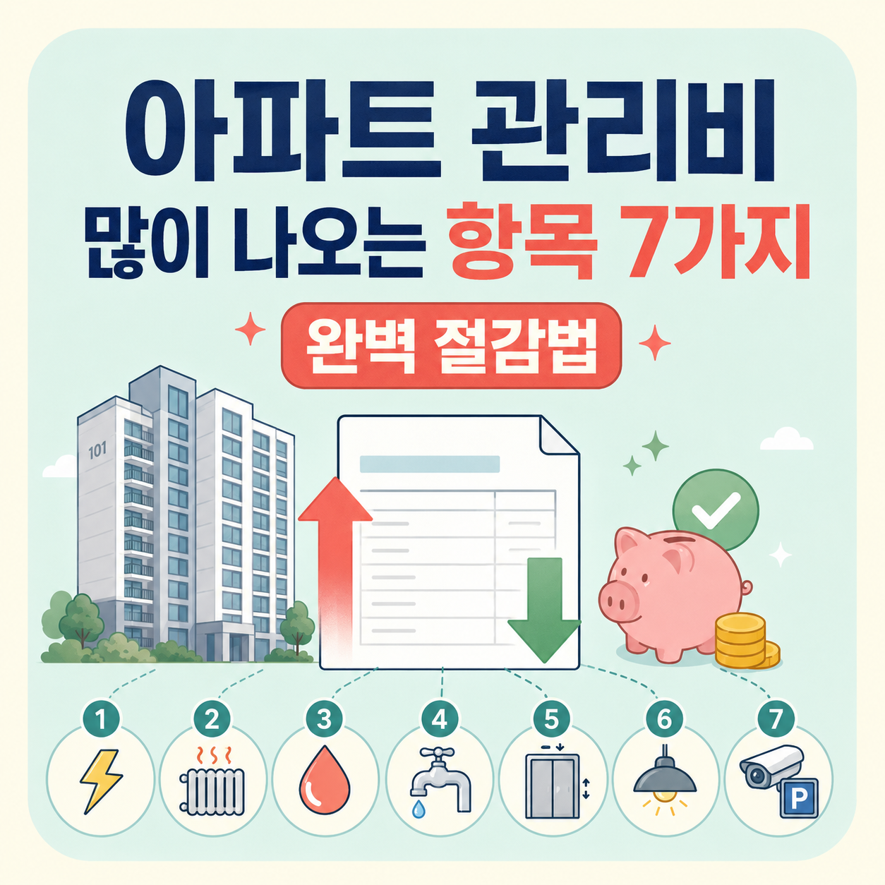 아파트에서 의외로 관리비가 많이 나오는 항목 7가지와 완벽 절감법