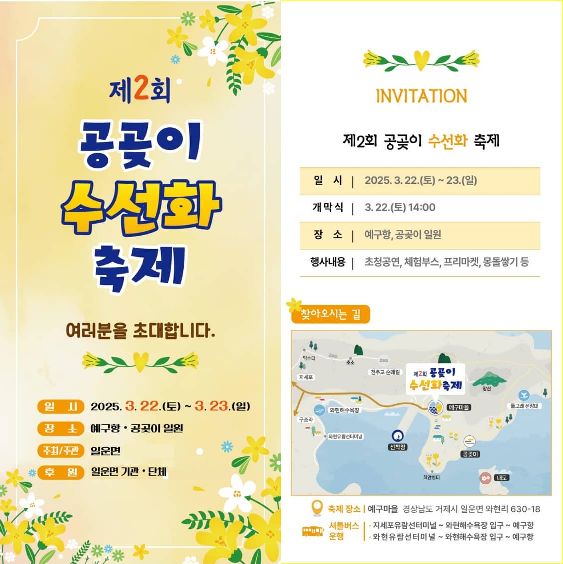 거제 공곶이 수선화 축제