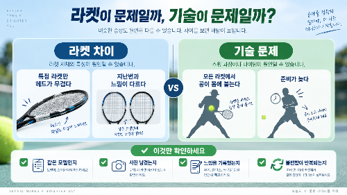 테니스 대여 라켓이 매번 다르다면, 개인 라켓을 사기 전에 이것부터 확인해보세요