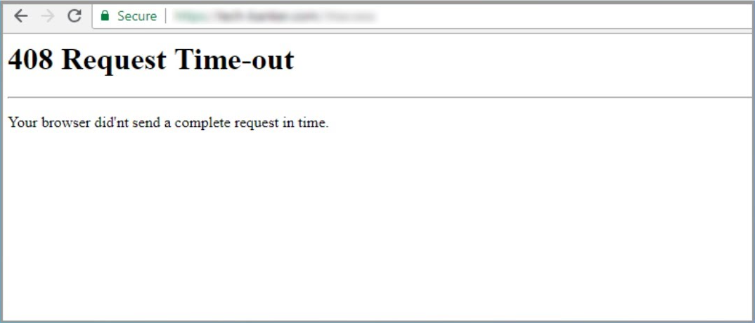 408 Request Timeout