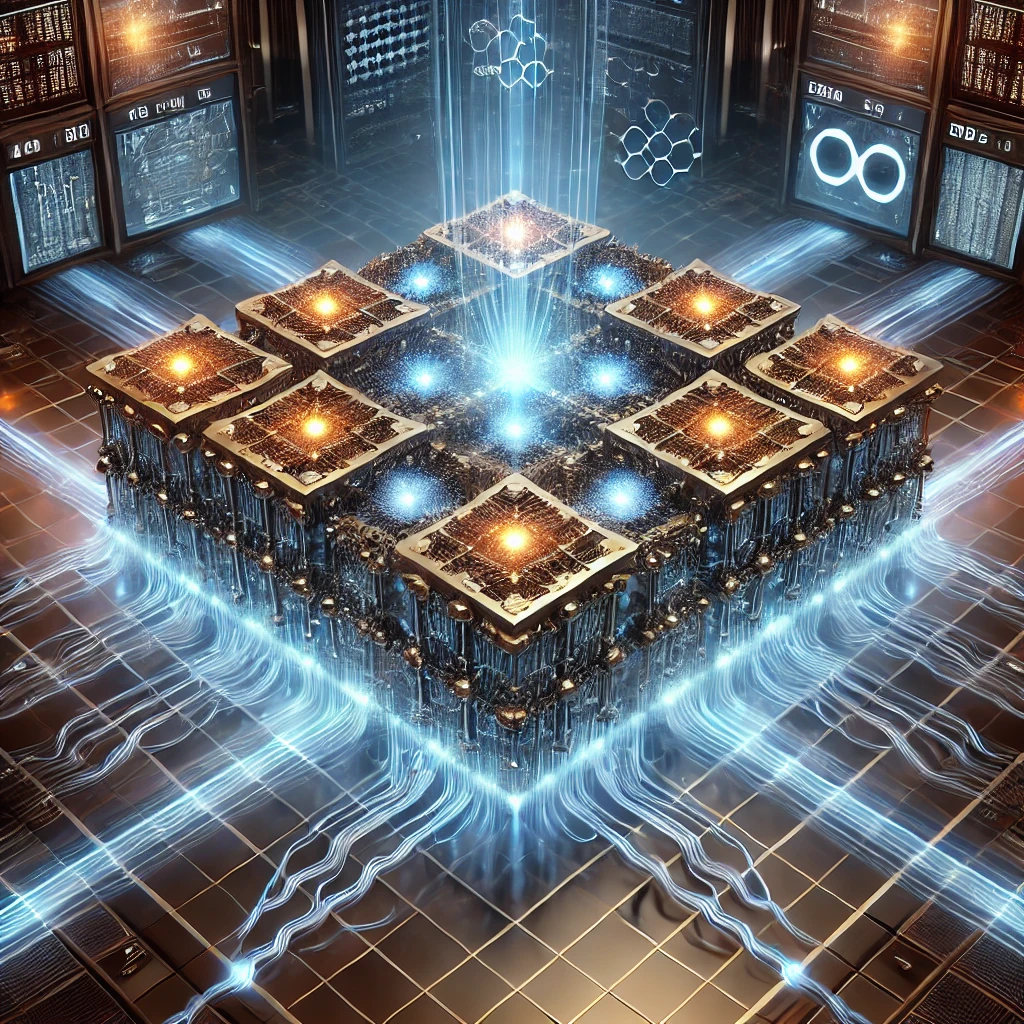 초고도-미래형-양자-컴퓨터,-얽힘된-큐비트와-홀로그램-계산-표시