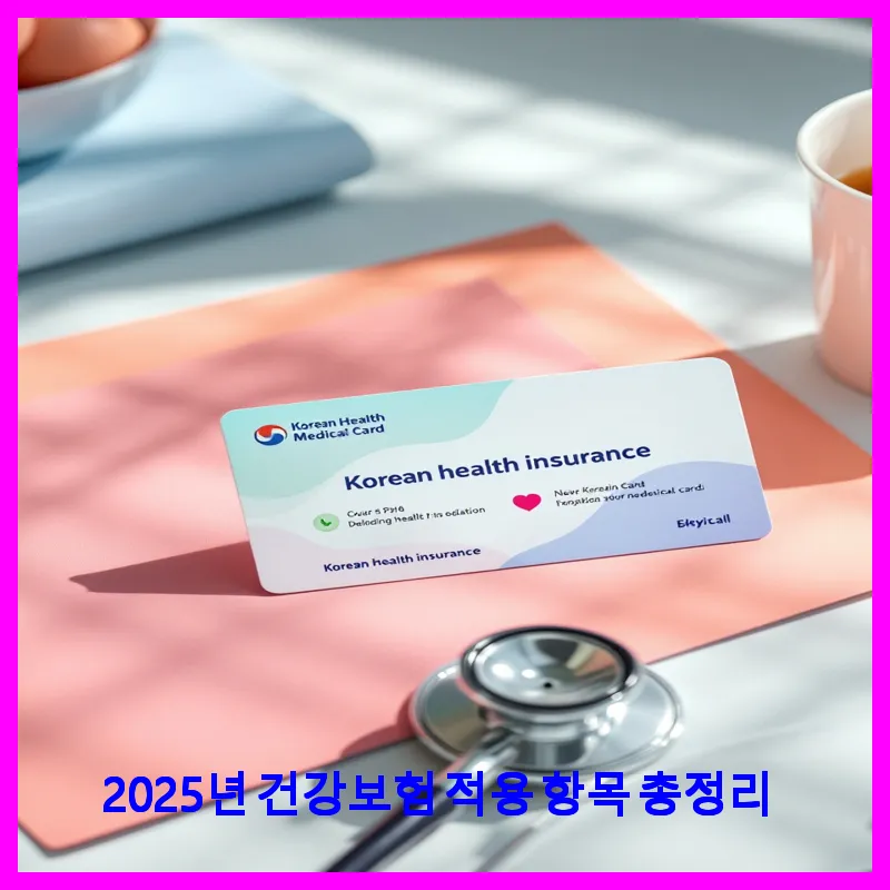 2025년 건강보험 적용 항목 총정리