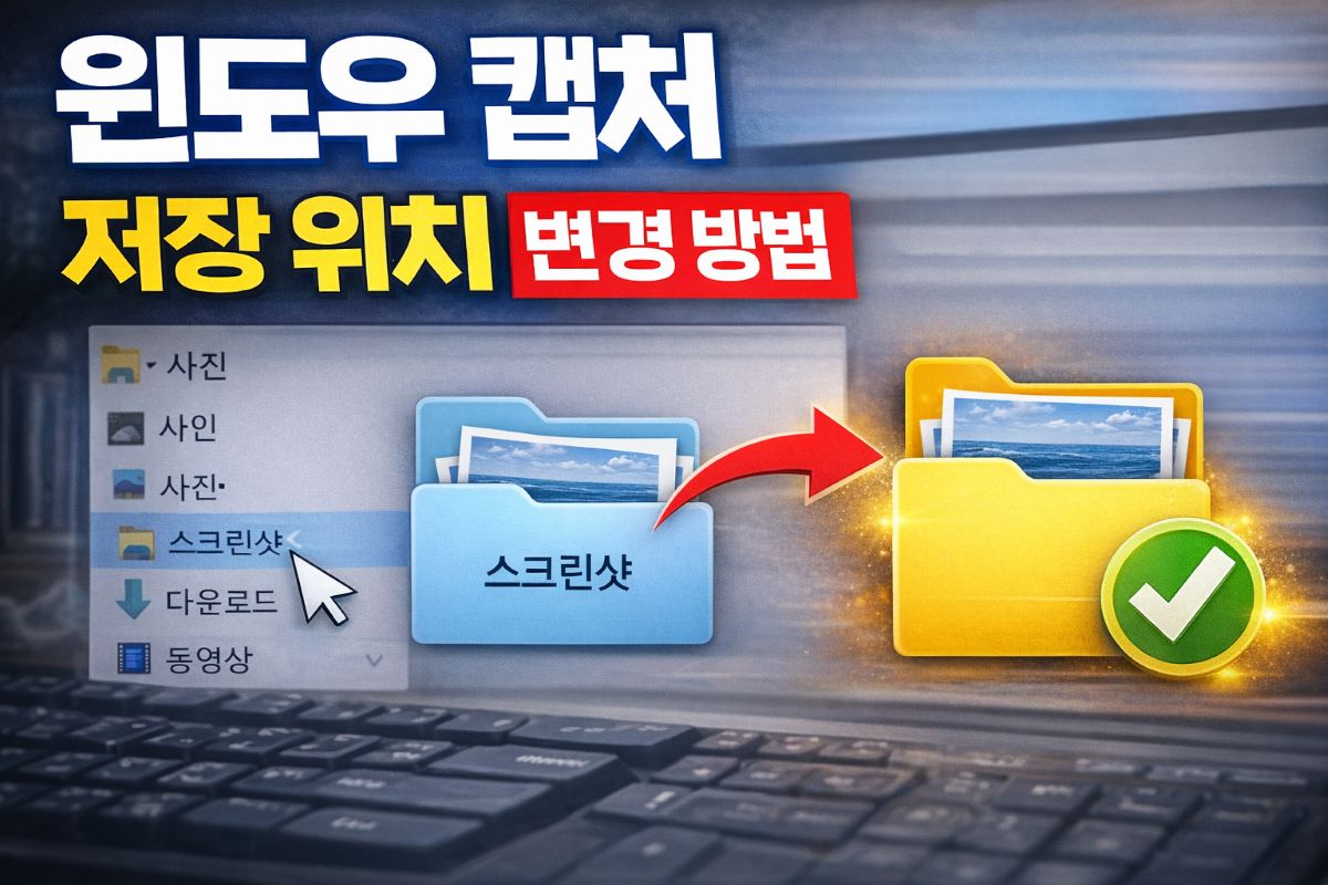 윈도우 캡쳐 저장 위치 변경 방법