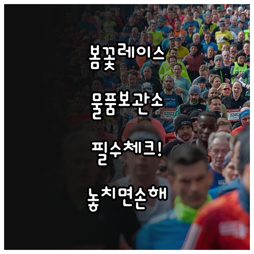 2026 서울 봄꽃 레이스 물품 보관..