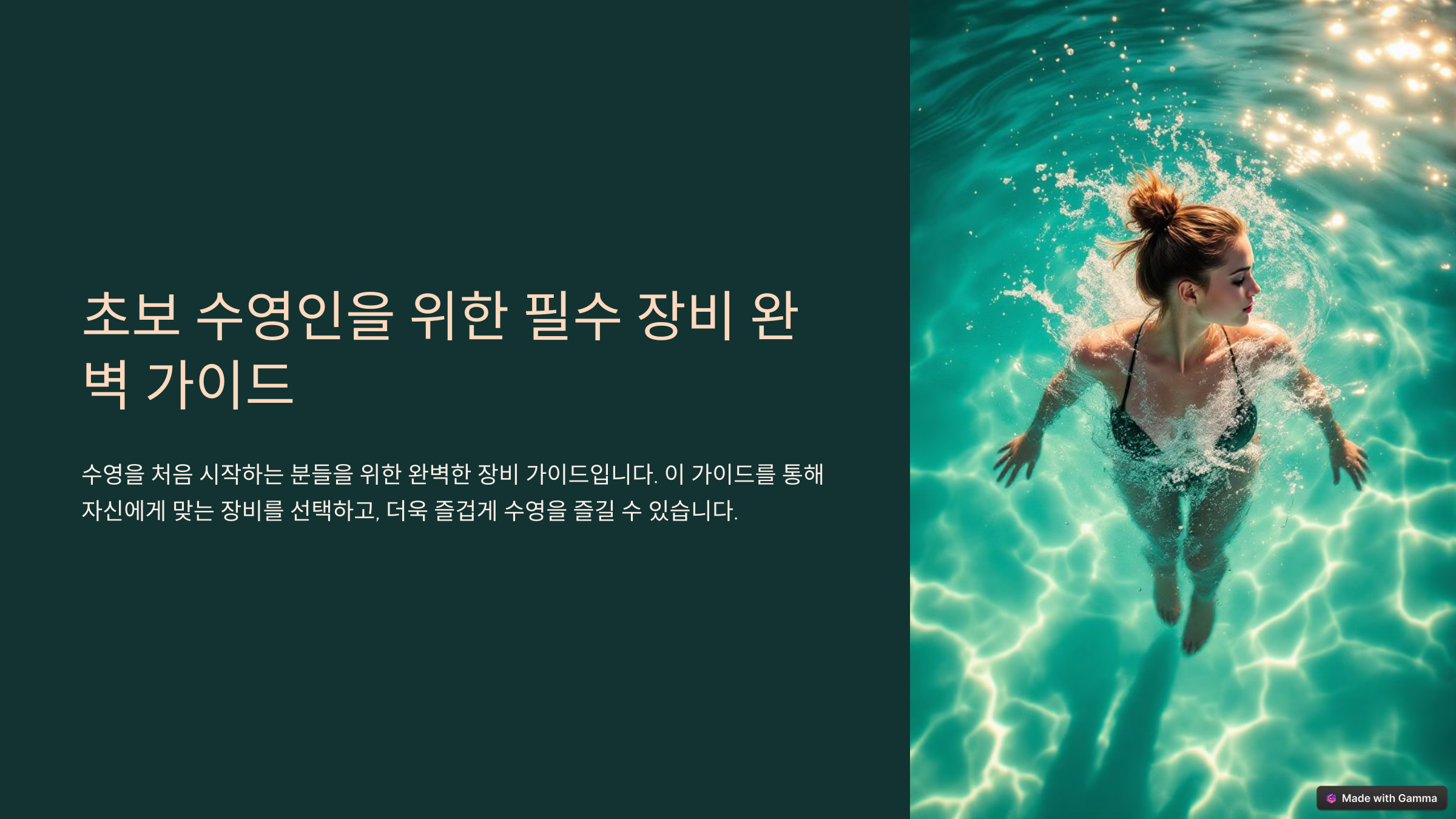 수영장비 가이드