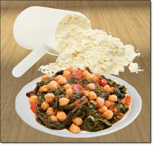 l아르기닌이 풍부한 유청 단백질과 병아리콩