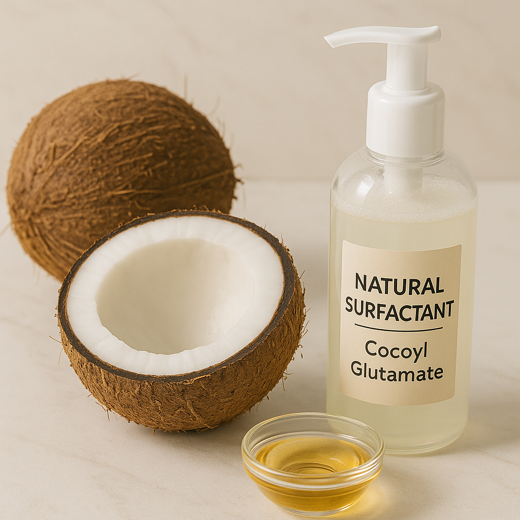 코코넛과 천연 코코넛오일, 천연유래성분이 용기에 적혀있는 폼클렌징 이미지
