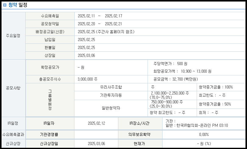 대진첨단소재 공모주 청약 일정