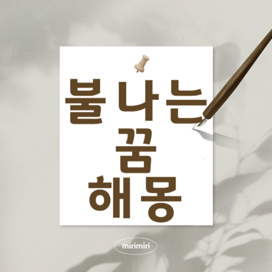불나는꿈해몽