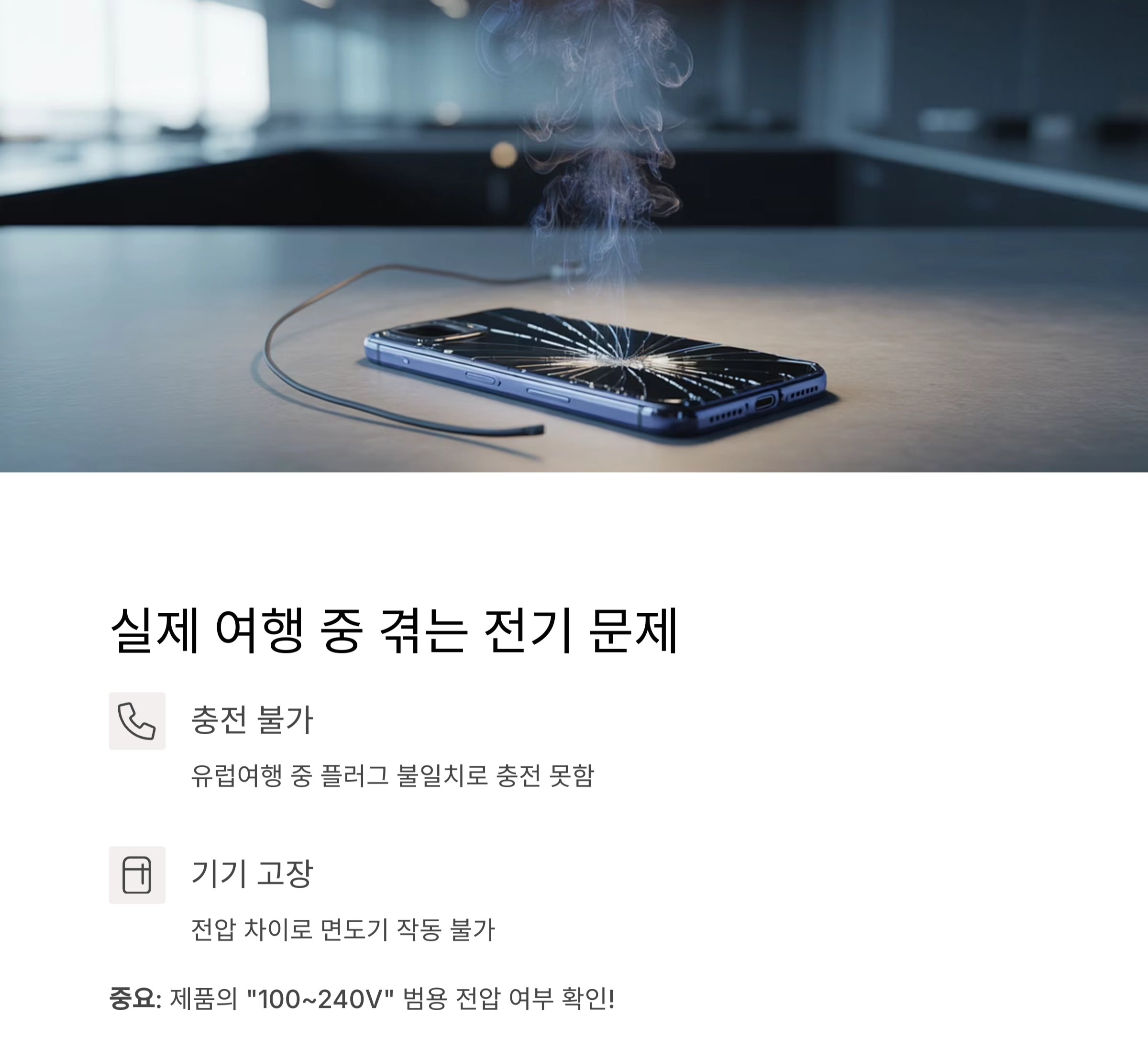 해외여행 필수 체크리스트 : 전기 변환기 확인 안 하면 큰일 납니다