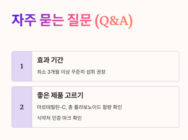 그린 프로폴리스 자주 묻는 질문 2