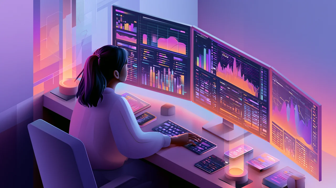 Strategist compares cited AI answers on screens for 2026 GEO citation strategies for AI visibility.