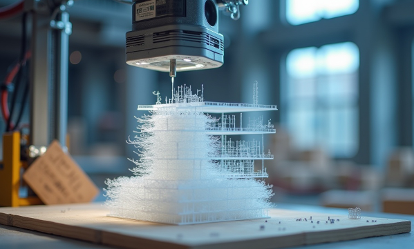 3D 프린팅 건축에 대한 이미지입니다.