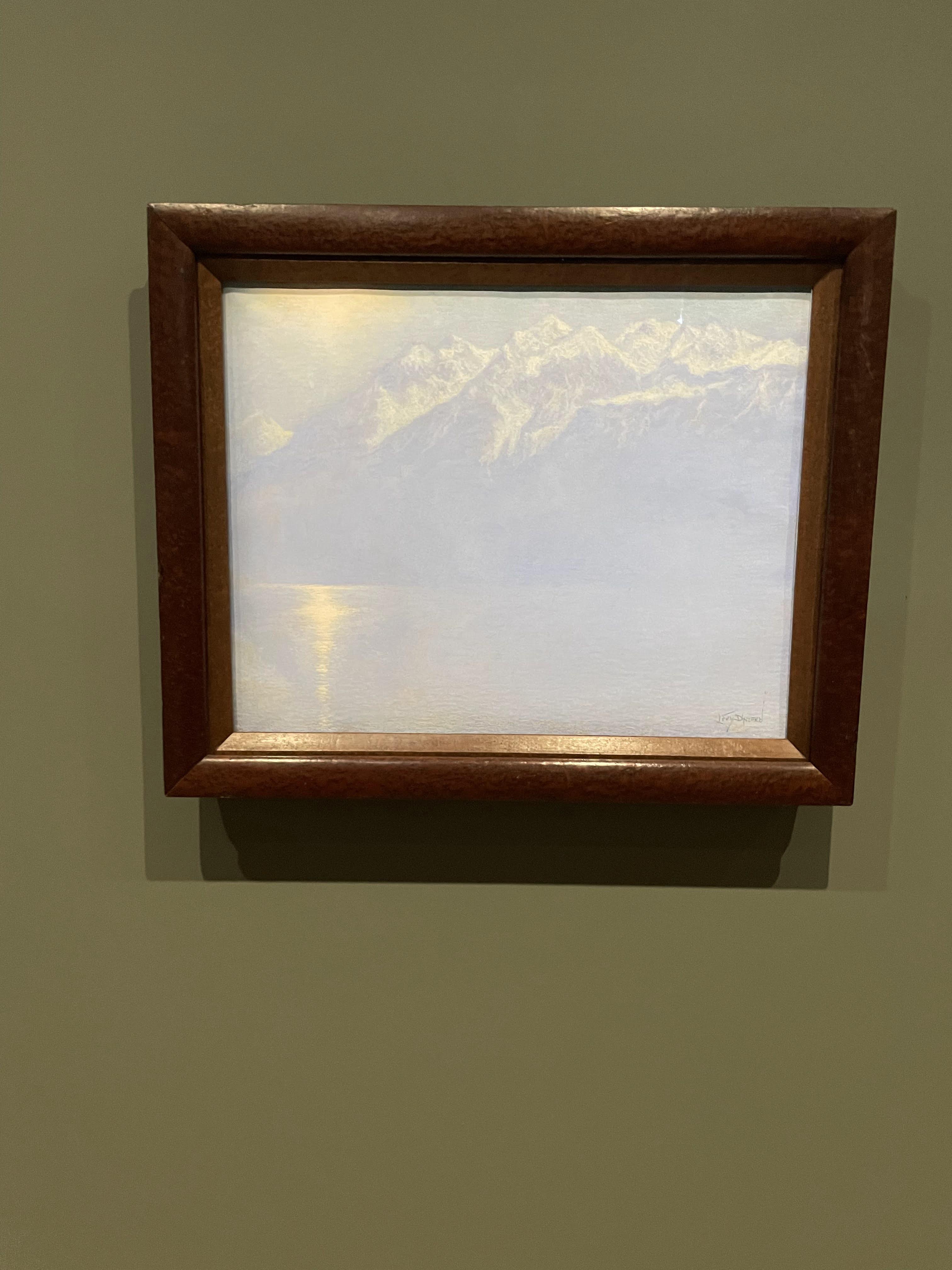 Lucien L&eacute;vy-Dhurmer&amp;#44; Le Lac L&eacute;man&amp;#44; pastel sur paier&amp;#44; 1925. 