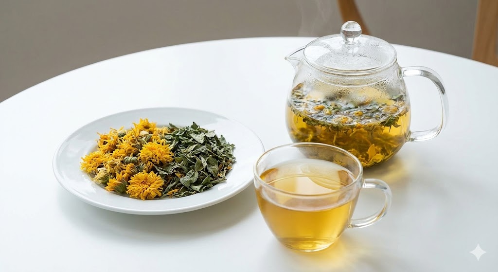 체내 만성 염증을 억제하고 스마트폰 사용으로 인한 눈의 압박감과 두통을 완화하는 상쾌한 항염 시너지 마리골드 페퍼민트 블랜딩