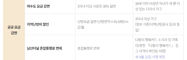 다자녀가구 복지 혜택 사진4