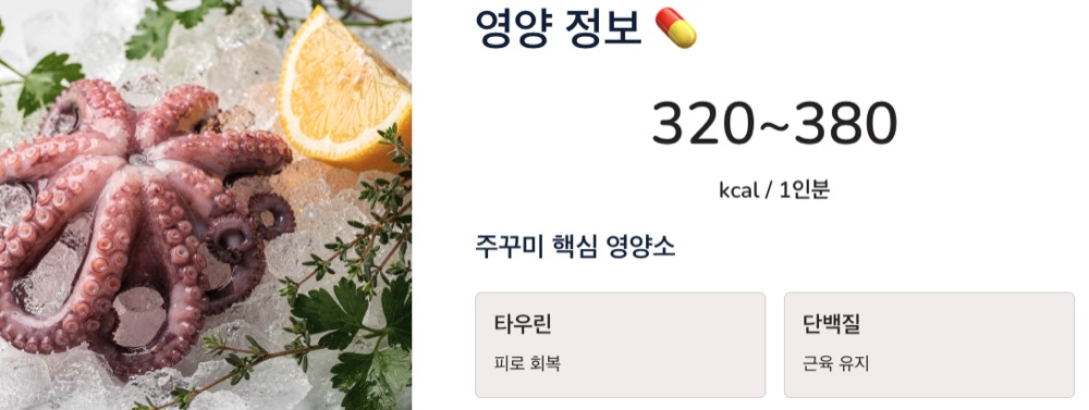 주꾸미 볶음 영양정보