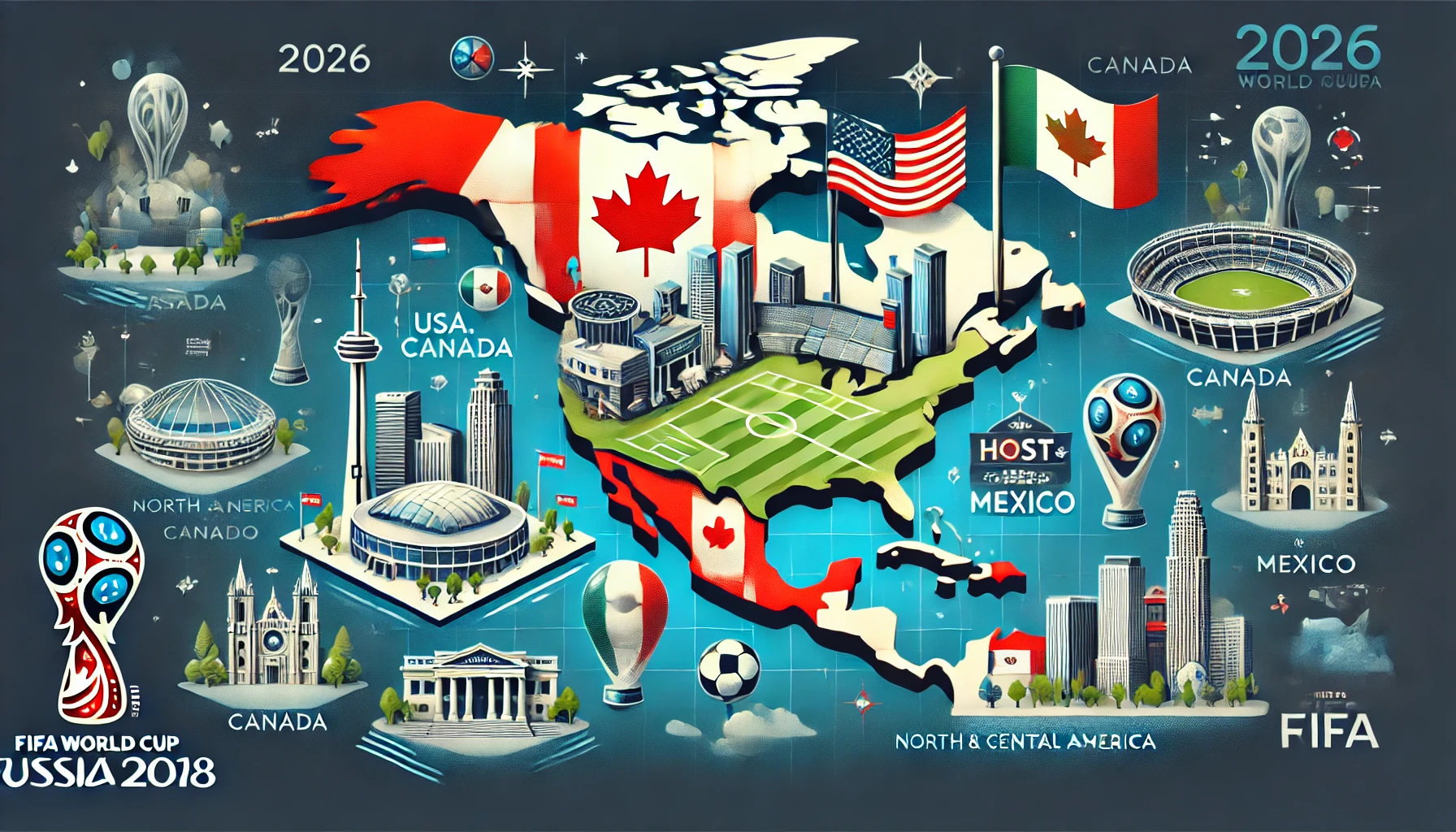 2026 월드컵 개최국 3국 비교 🇺🇸🇨🇦🇲🇽 인프라와 경기장 특징은?