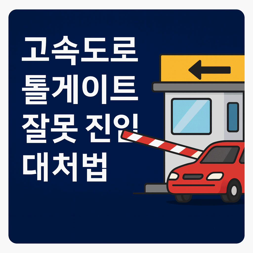 고속도로 톨게이트 잘못 진입 시 대처법