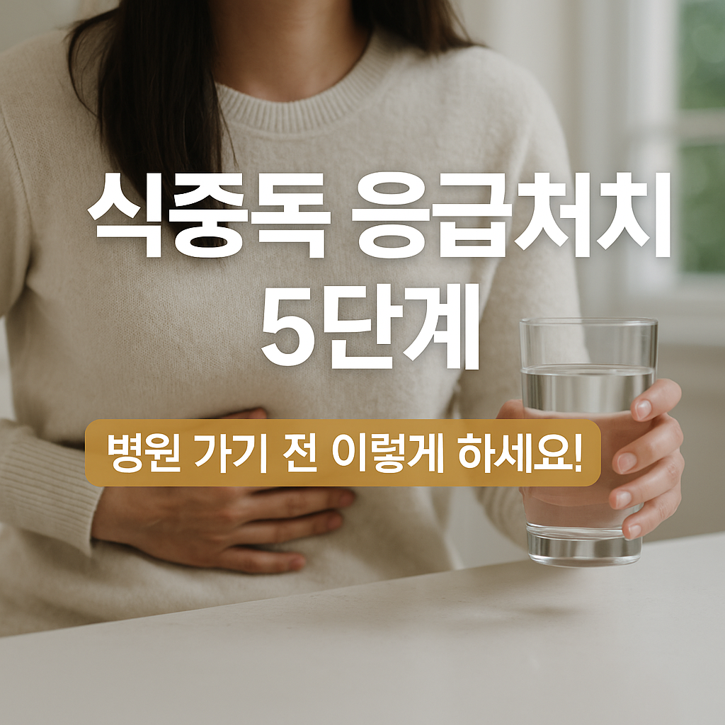 [2025 건강정보] 식중독 응급처치 – 집에서 바로 할 수 있는 대처법