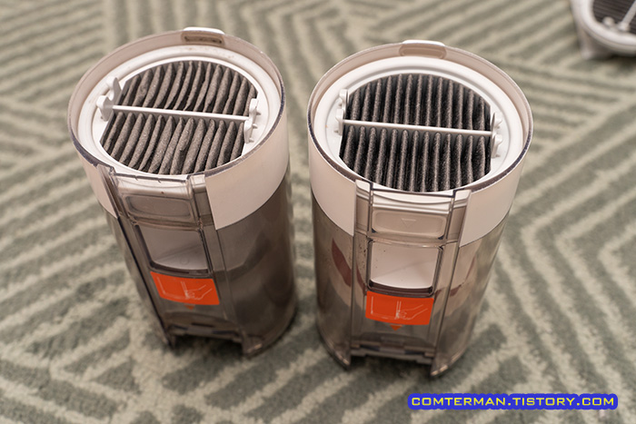 로이드미 F8과 S1 Special 먼지통 비교