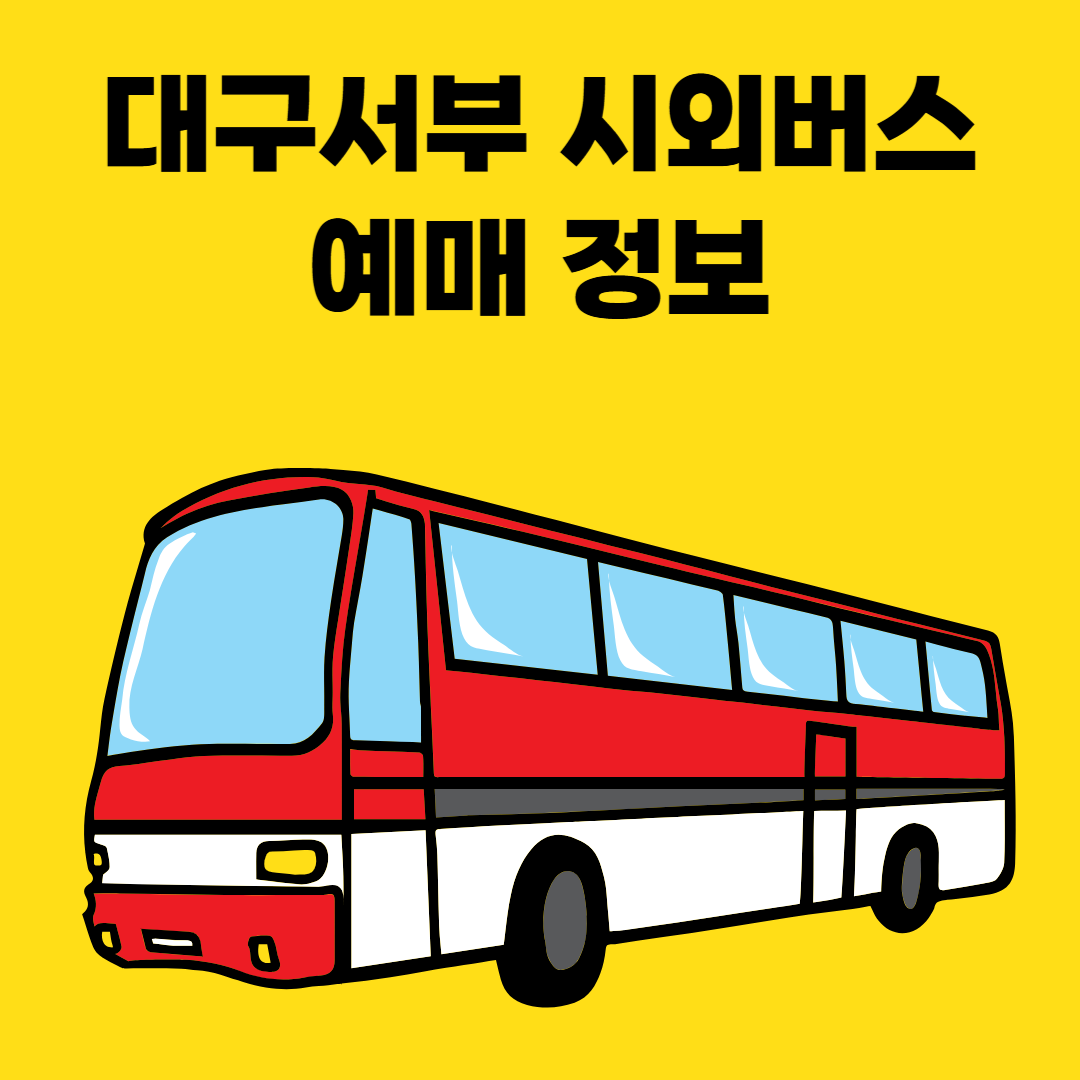 대구서부 시외버스 예매 정보