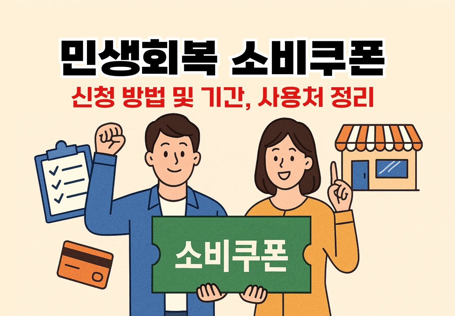 민생회복 소비쿠폰 신청 방법 및 기간, 사용처 정리