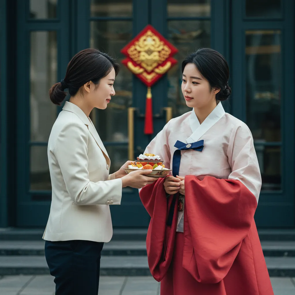 명절 휴가비를 받은 두명의 여성 공무원