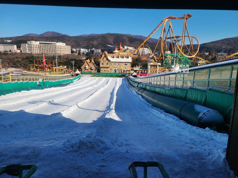 경주월드 스노우파크 눈썰매 후기 자유이용권 입장료 할인 준비물