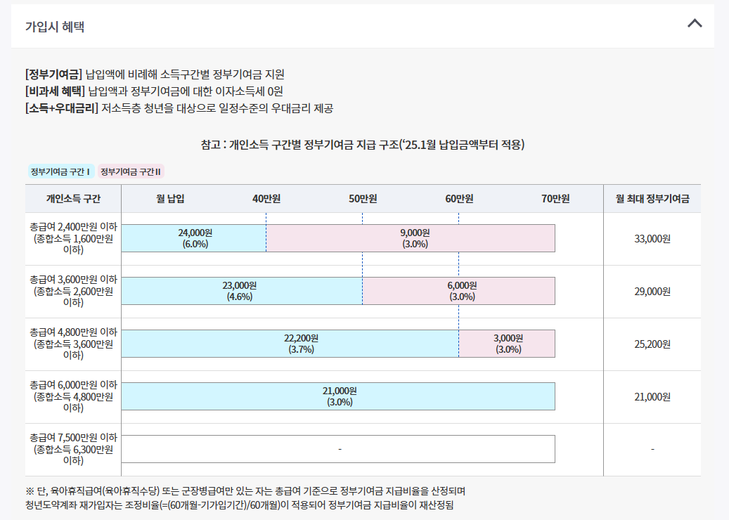 청년도약계좌, 혜택