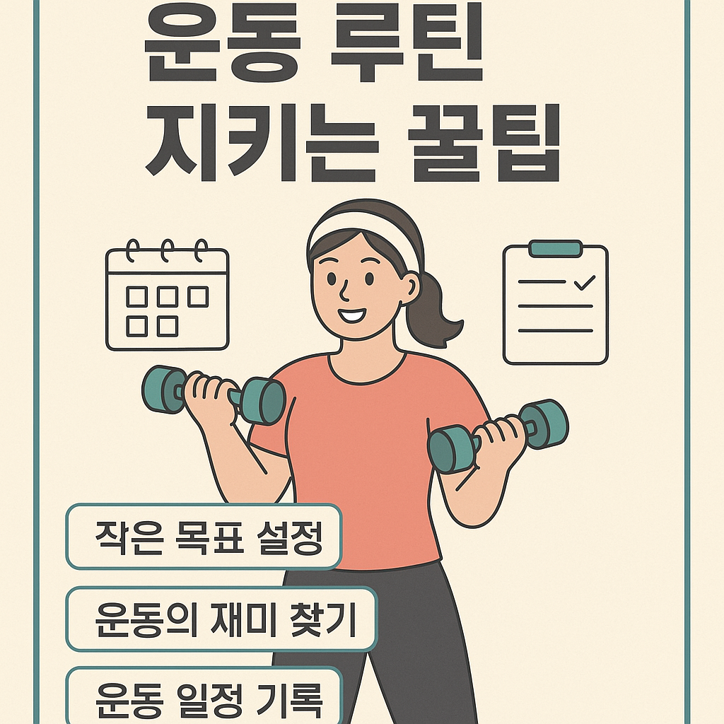운동 루틴 지키는 꿀팁
