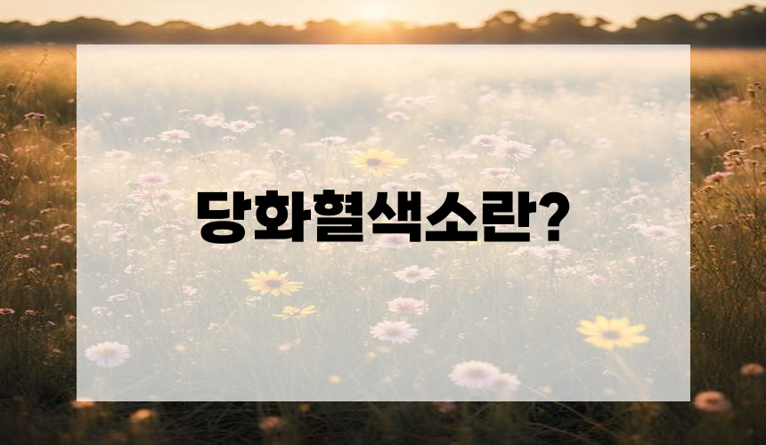 당화혈색소란?