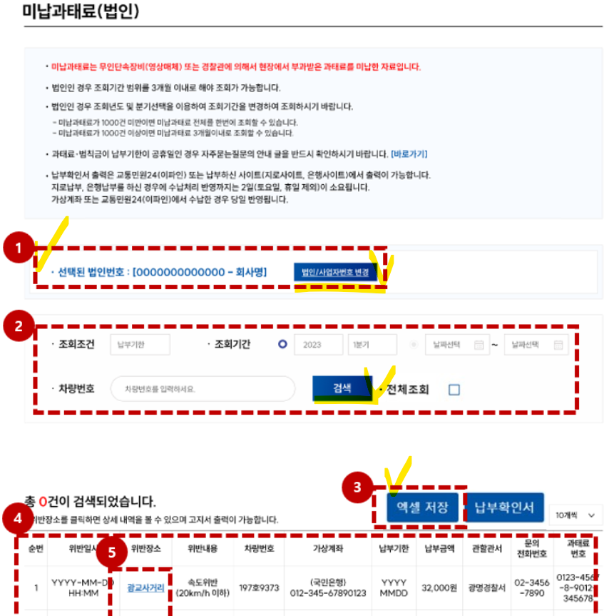 자동차 과태료 조회 확인 방법(출처-홈페이지 이용안내)