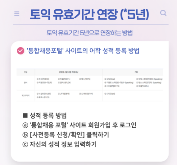 토익 유효기간 연장 하는 방법ㅣ5년 공무원, 군무원