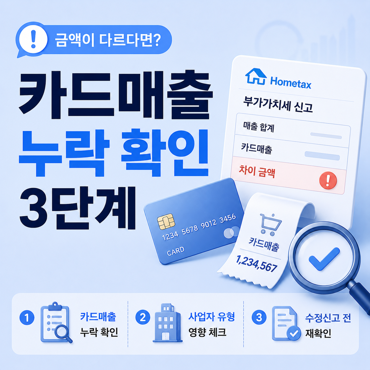 카드매출 누락 부가세 신고 전 확인 조건