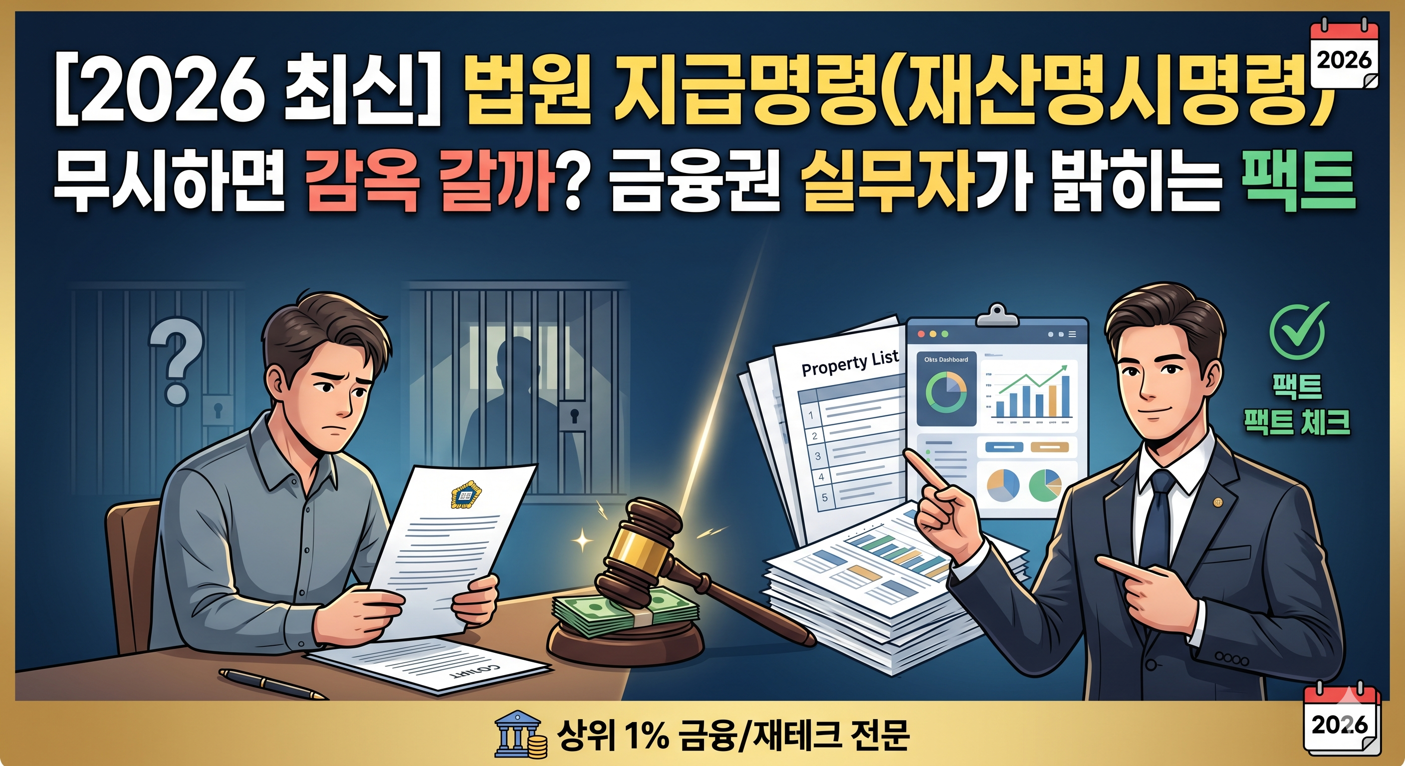법원 재산명시기일 통지서 수령 시 대처법 및 감치 처벌 규정 안내