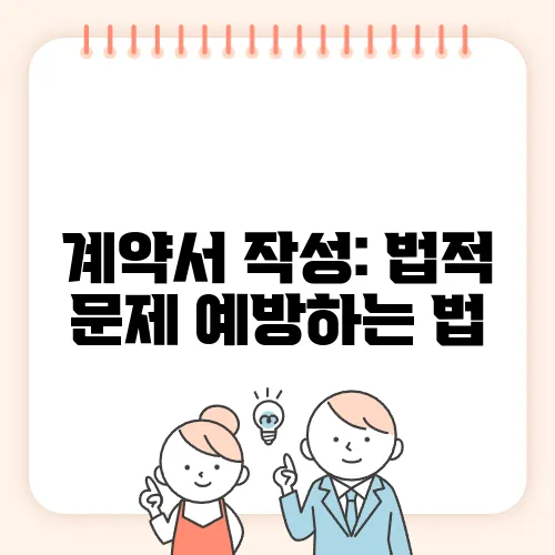 계약서 작성: 법적 문제 예방하는 법