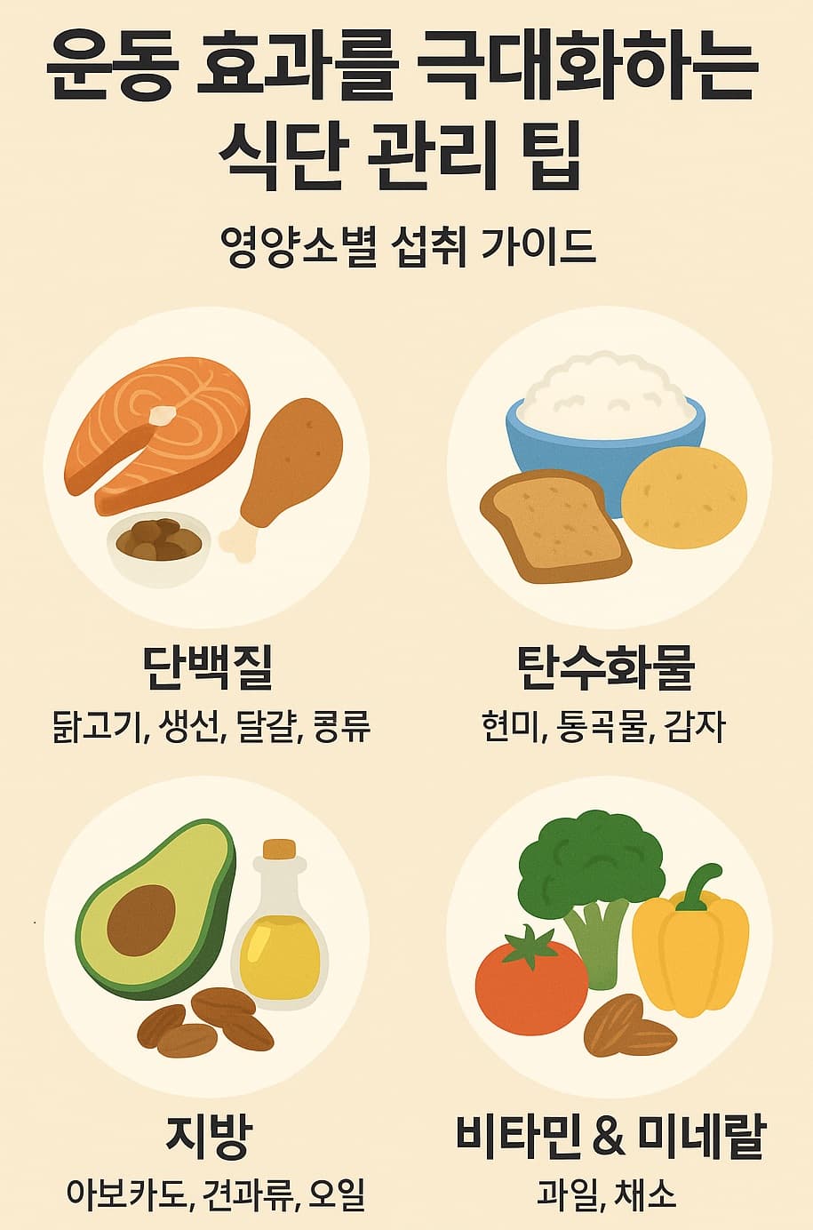 🍽️ 운동 효과를 극대화하는 식단 관리 팁: 영양소별 섭취 가이드 🥗
