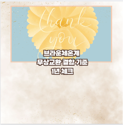 브라운체온계 무상교환 결함 기준 1년 체크