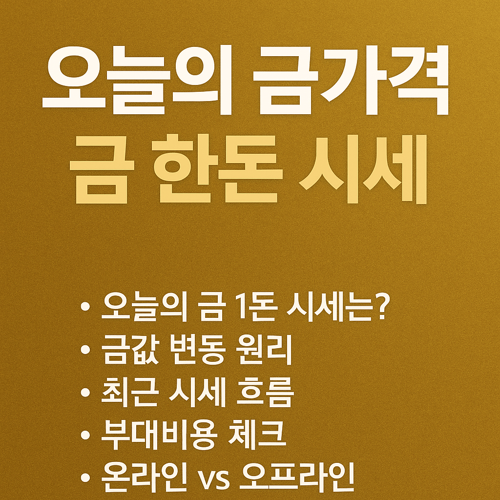 오늘의 금가격 금 한돈 시세